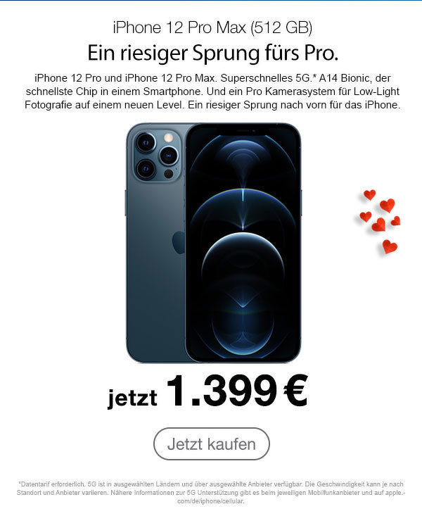 iPhone 12 Pro Max jetzt 1.399 €